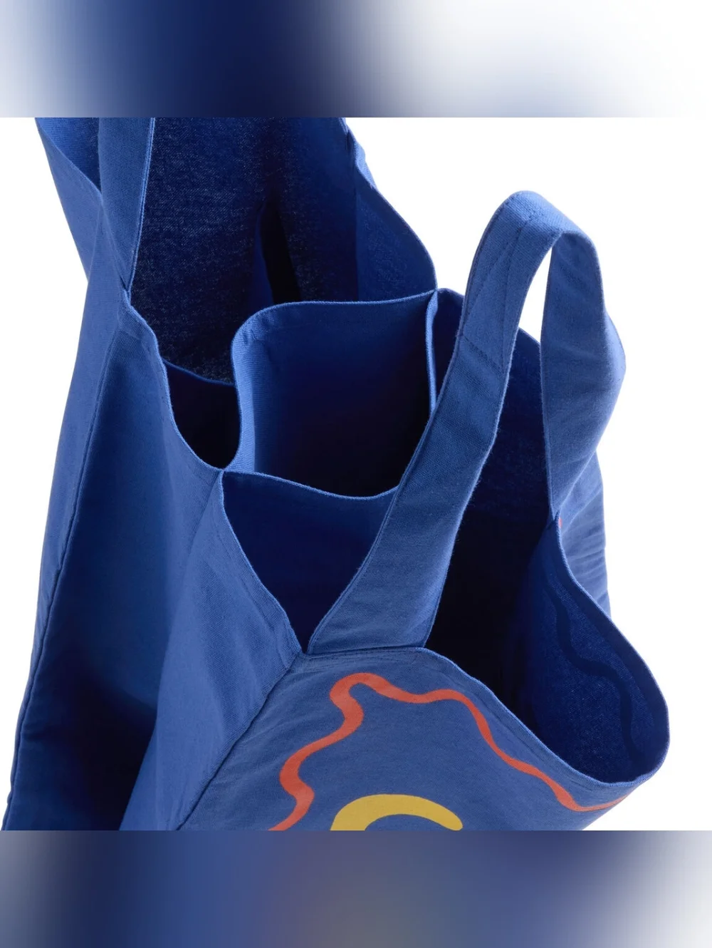 World Market Blue Easy Peasy Canvas Tote Bag - Picture 2 of 3